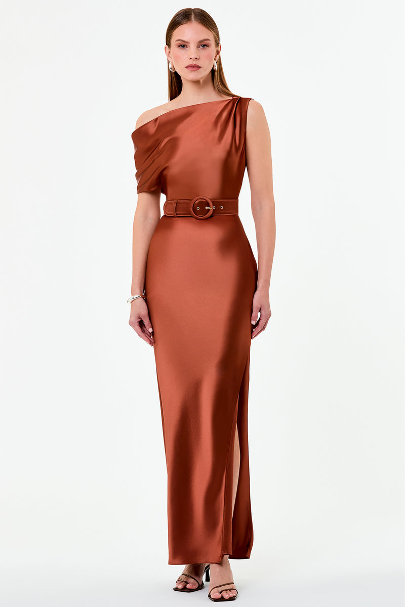 EARTHA DRESS - CHESTNUT