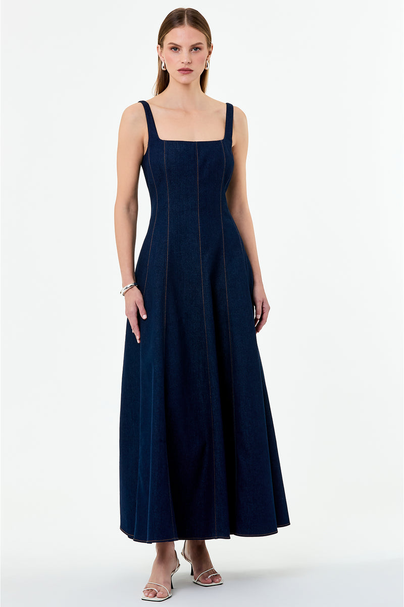 ATHENA DRESS - INDIGO