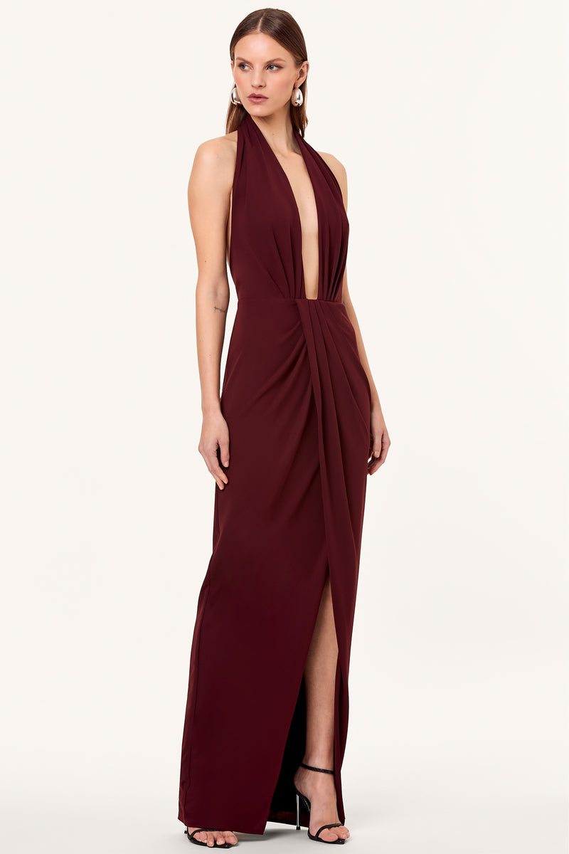 Amrita Dress Dark Plum NICHOLAS