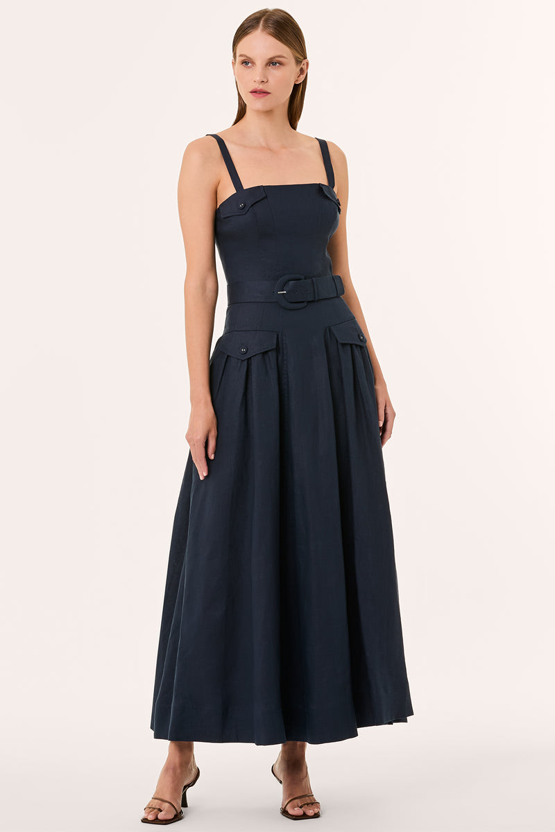 【新品未使用タグ付き】Notting Hill Belted Dress S Notting Hill Belted Dress - black / S ワンピース