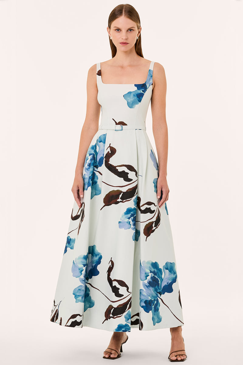 【HLT】Le Negresco Floral Dress /sky HLT】Le Negresco Floral Dress /sky
