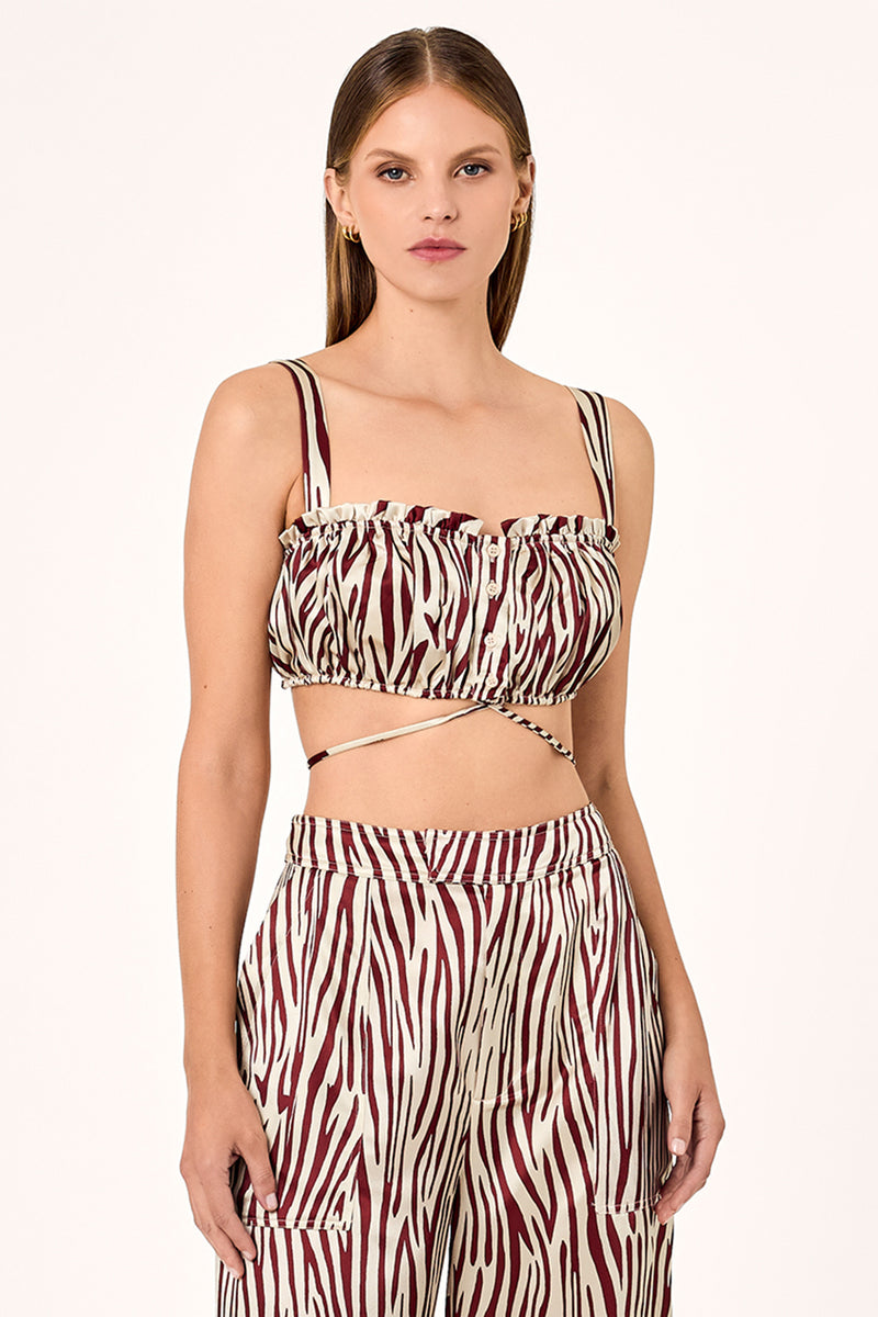Tracy Top - Brick Toledo Print