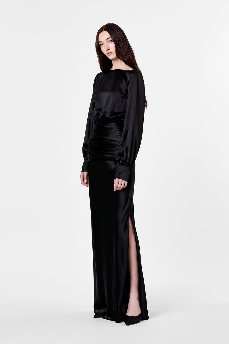 samina pleated double layer lace dress Samina Pleated Lace Dress