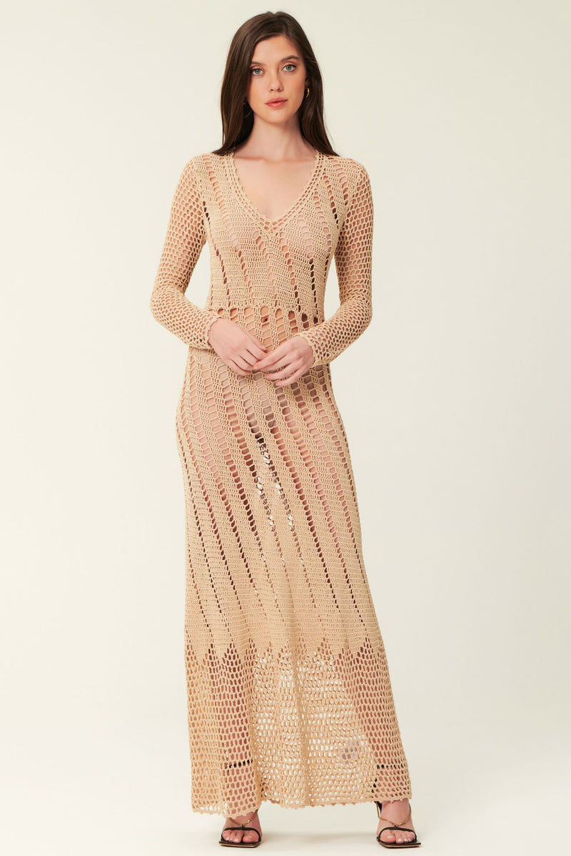Hazel Crochet Dress - Natural NICHOLAS Hazel Crochet Dress - Natural NICHOLAS