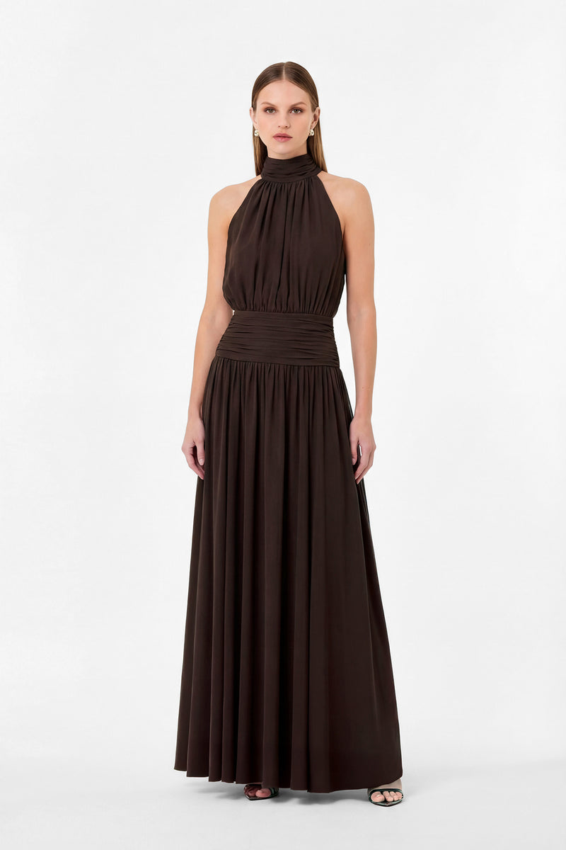TESSA DRESS - ESPRESSO