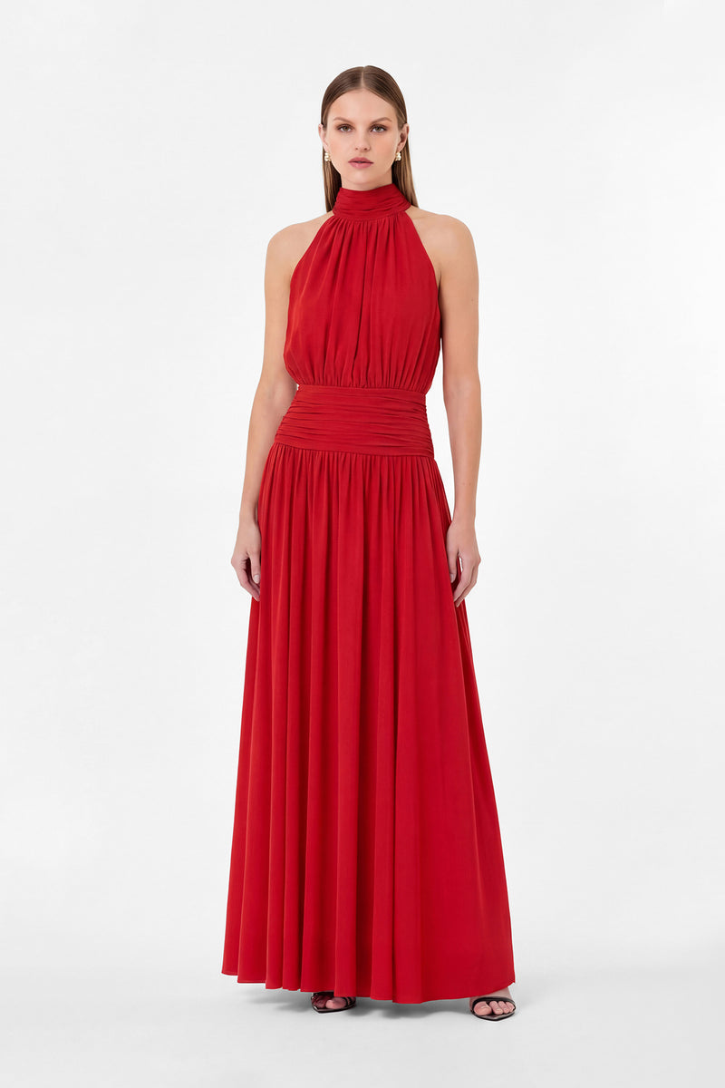 TESSA DRESS - TOMATO