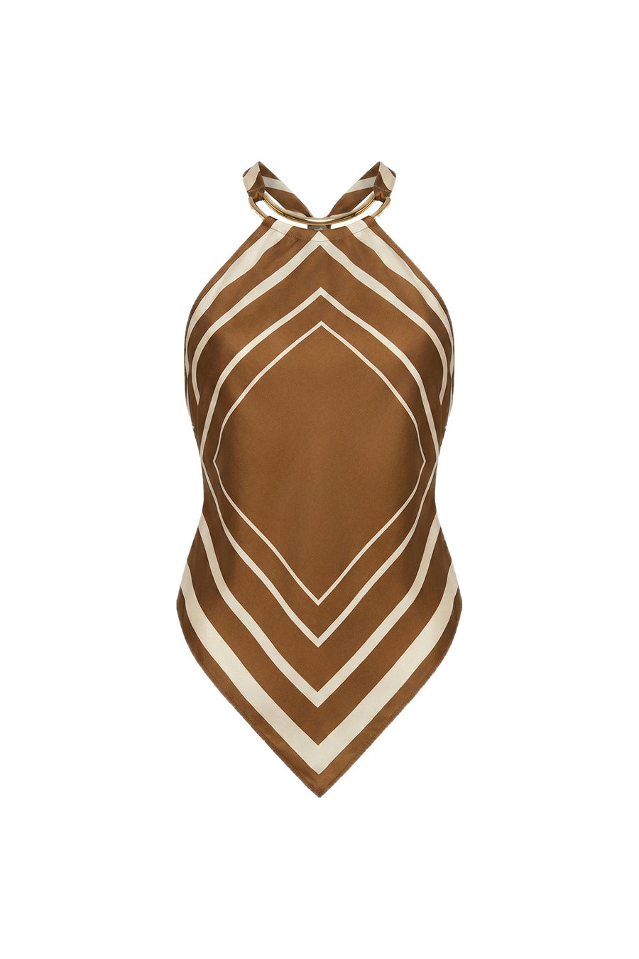 SKYE TOP - SPICE IVORY SCARF PRINT