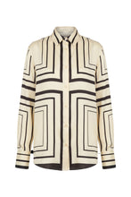 IRIS SHIRT - IVORY BLACK SCARF PRINT