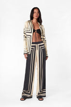 IRIS SHIRT - IVORY BLACK SCARF PRINT