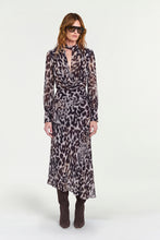 ALESSIA DRESS - BORDEAUX LEOPARD