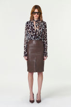 AMARA BLOUSE - BORDEAUX LEOPARD