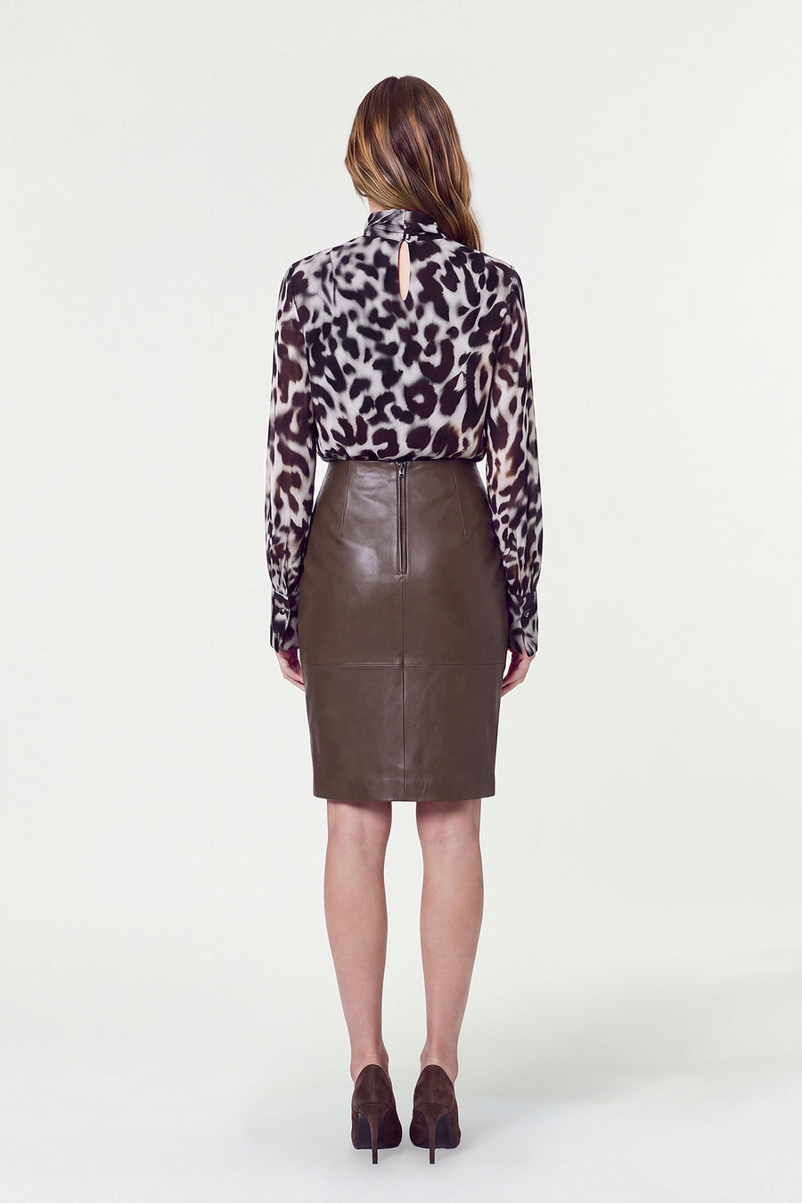 AMARA BLOUSE - BORDEAUX LEOPARD