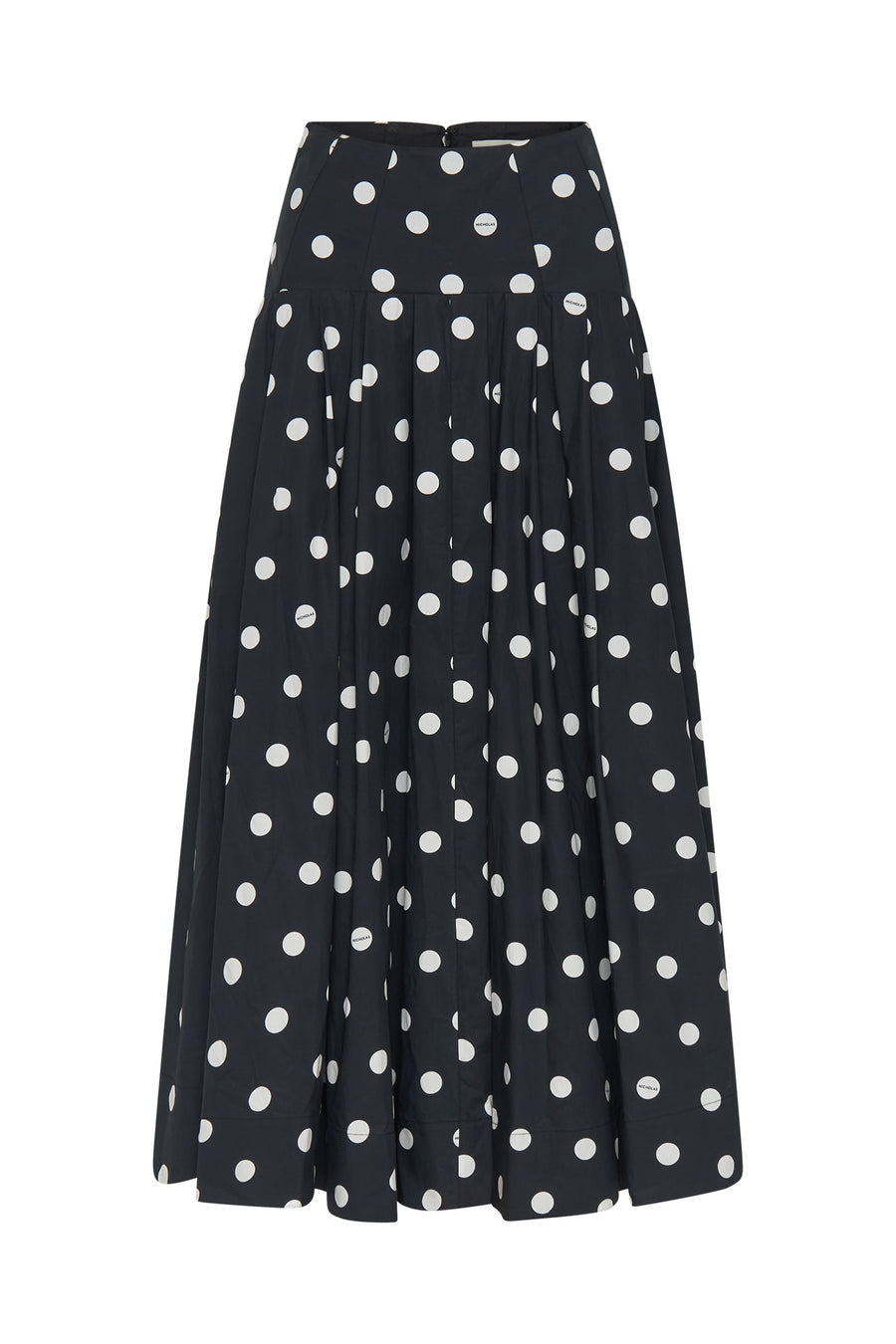 YASMIN SKIRT - BLACK WHITE POLKA DOT
