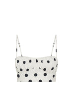 YULIA TOP - WHITE BLACK POLKA DOT