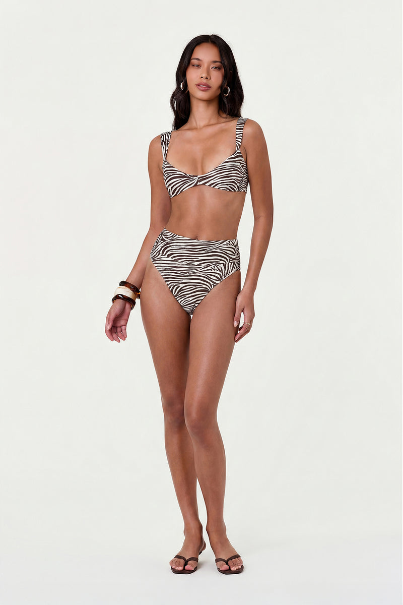 BRIDGET BALCONETTE TOP - GRAPHIC ZEBRA