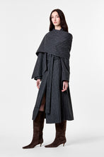 CANDICE COAT - CHARCOAL PINSTRIPE