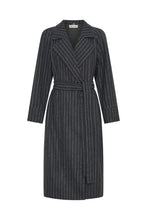 CANDICE COAT - CHARCOAL PINSTRIPE