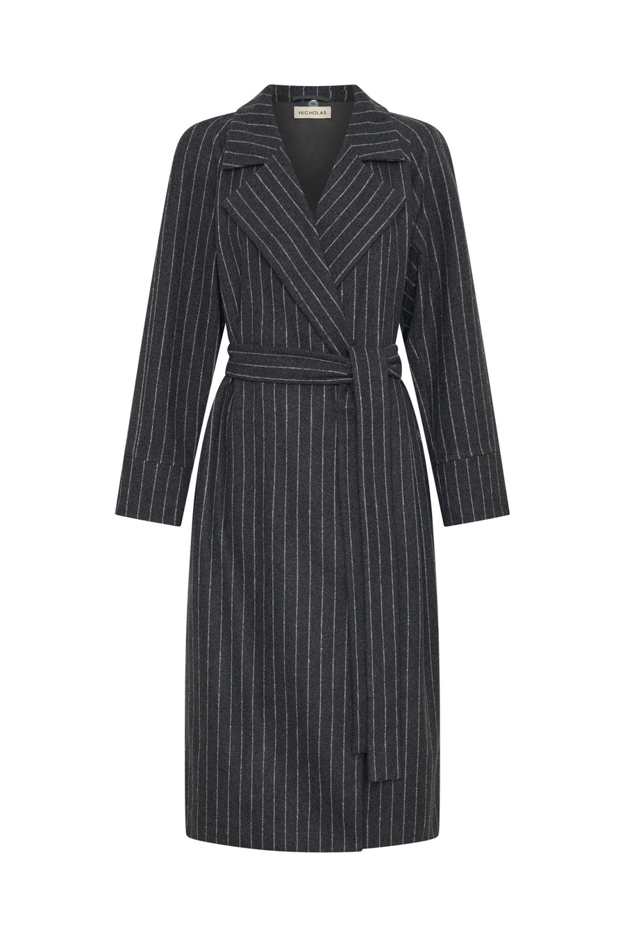 CANDICE COAT - CHARCOAL PINSTRIPE