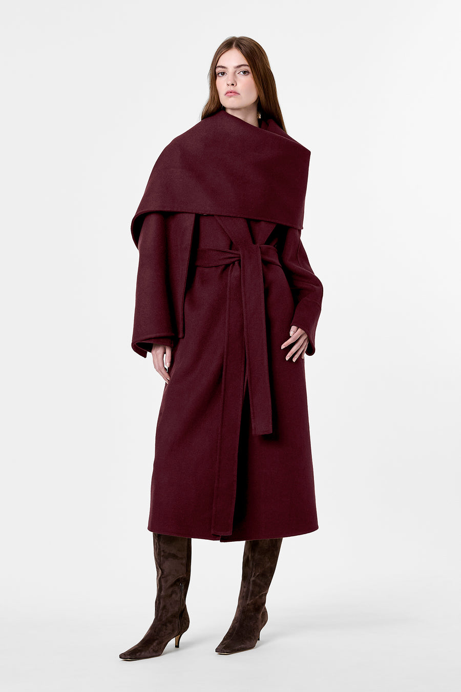 CANDICE COAT - DARK PLUM