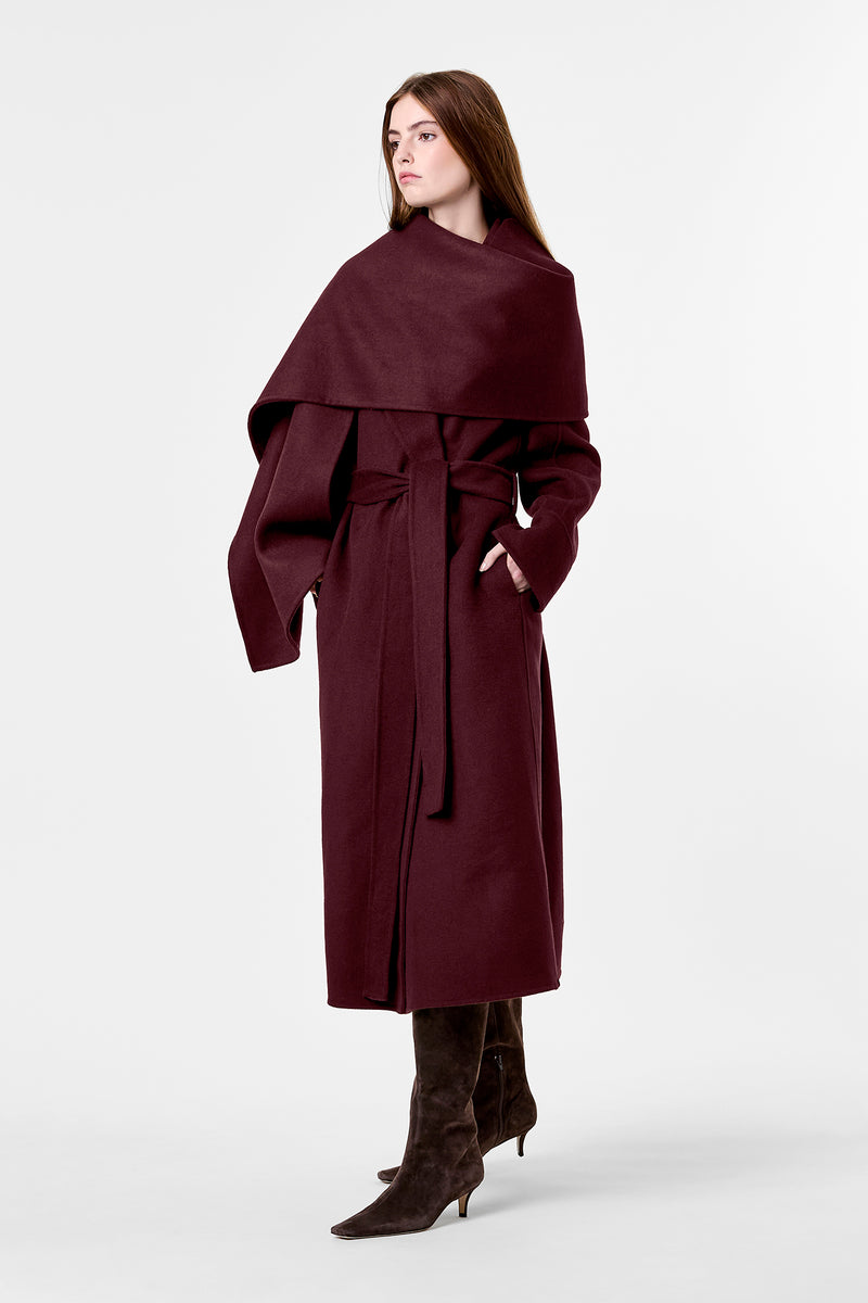 CANDICE COAT - DARK PLUM