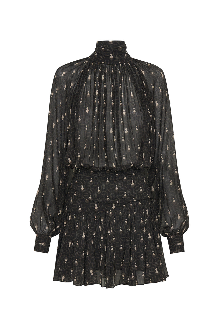 CECILE DRESS - OPAL GEO BLACK