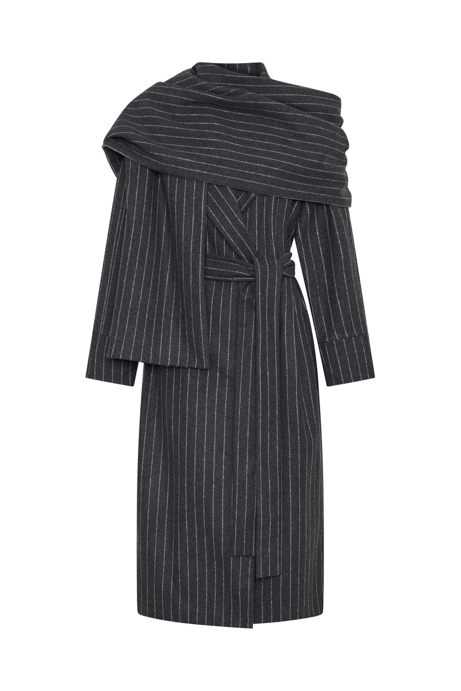 CANDICE COAT - CHARCOAL PINSTRIPE
