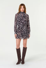 COURTNEY DRESS - BORDEAUX LEOPARD