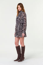 COURTNEY DRESS - BORDEAUX LEOPARD