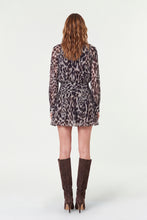 COURTNEY DRESS - BORDEAUX LEOPARD