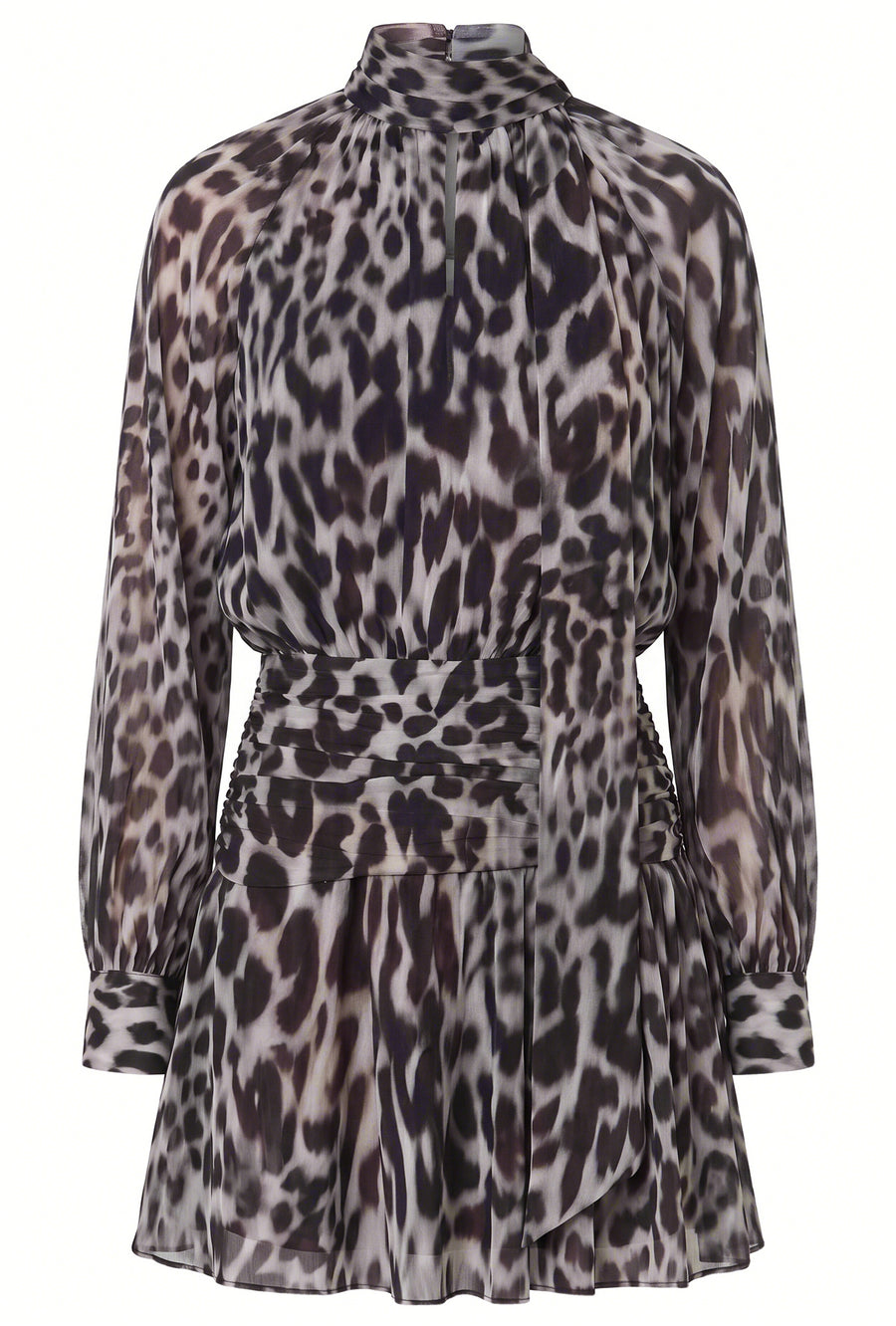 COURTNEY DRESS - BORDEAUX LEOPARD