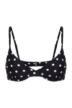 DENIZ BIKINI TOP - BLACK IVORY POLKA DOT