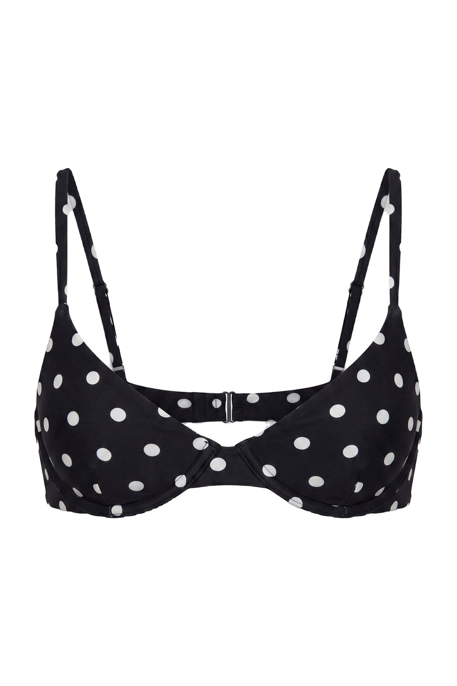 DENIZ BIKINI TOP - BLACK IVORY POLKA DOT