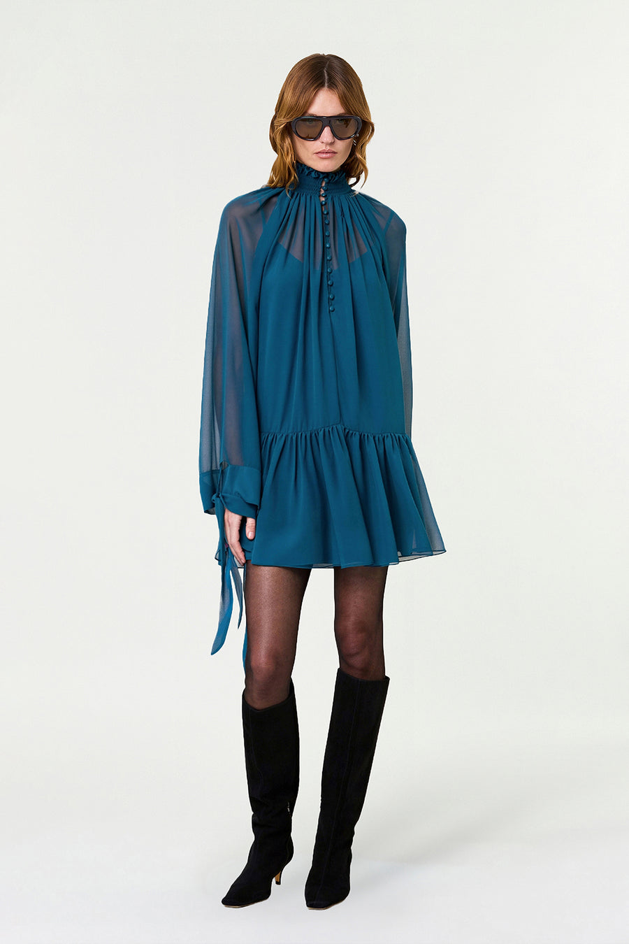 ELIZA DRESS - PETROL