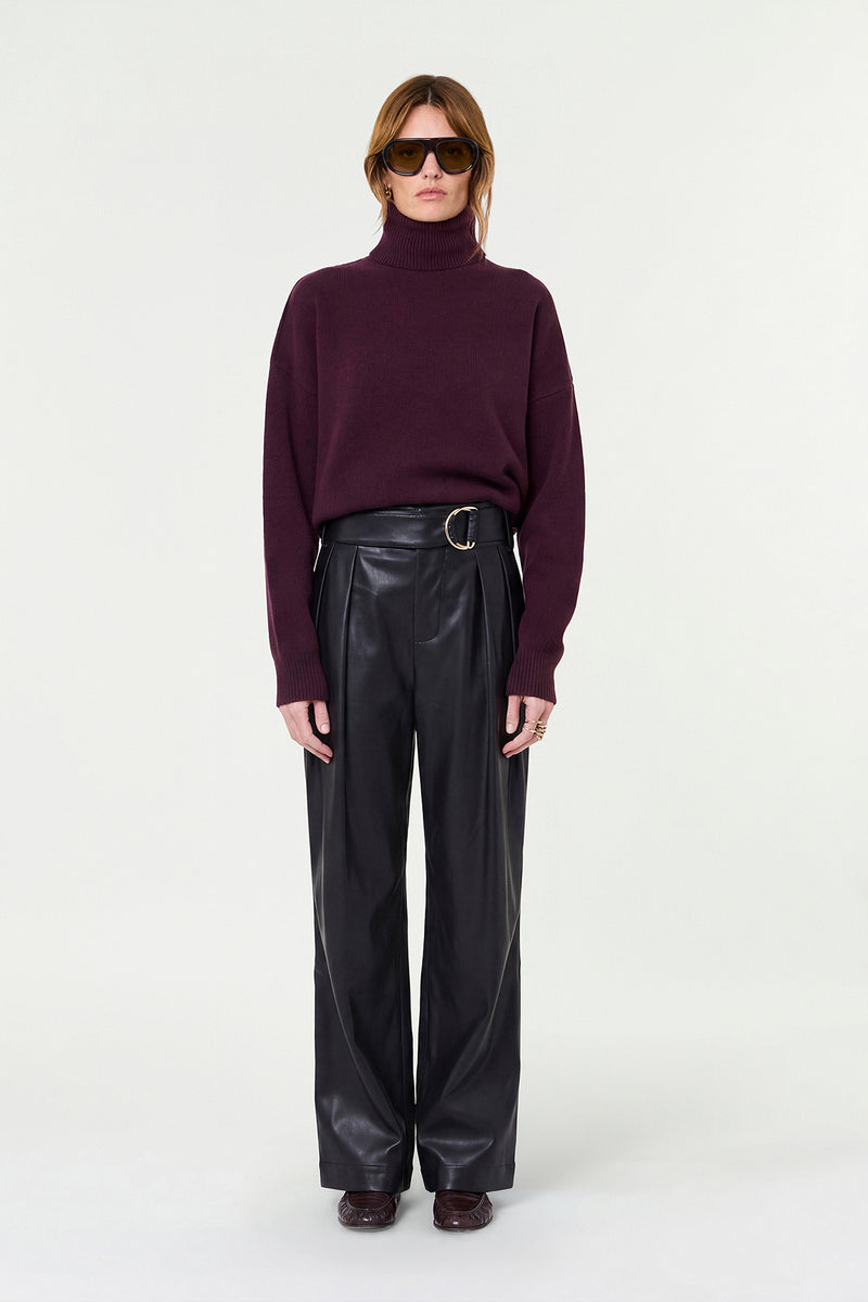ESME LAMBSWOOL ROLLNECK - OXBLOOD
