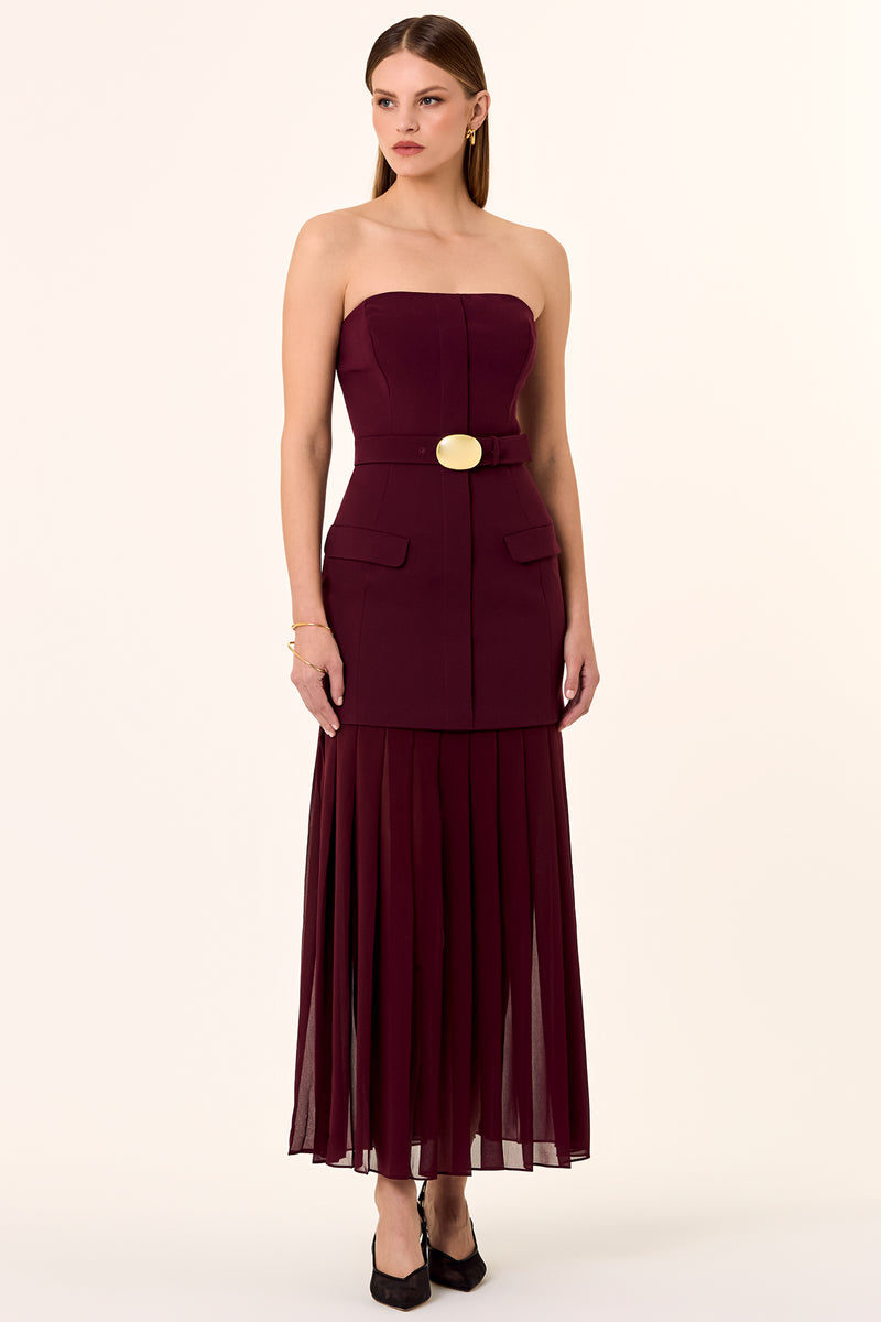 Reagan Dress - Bordeaux