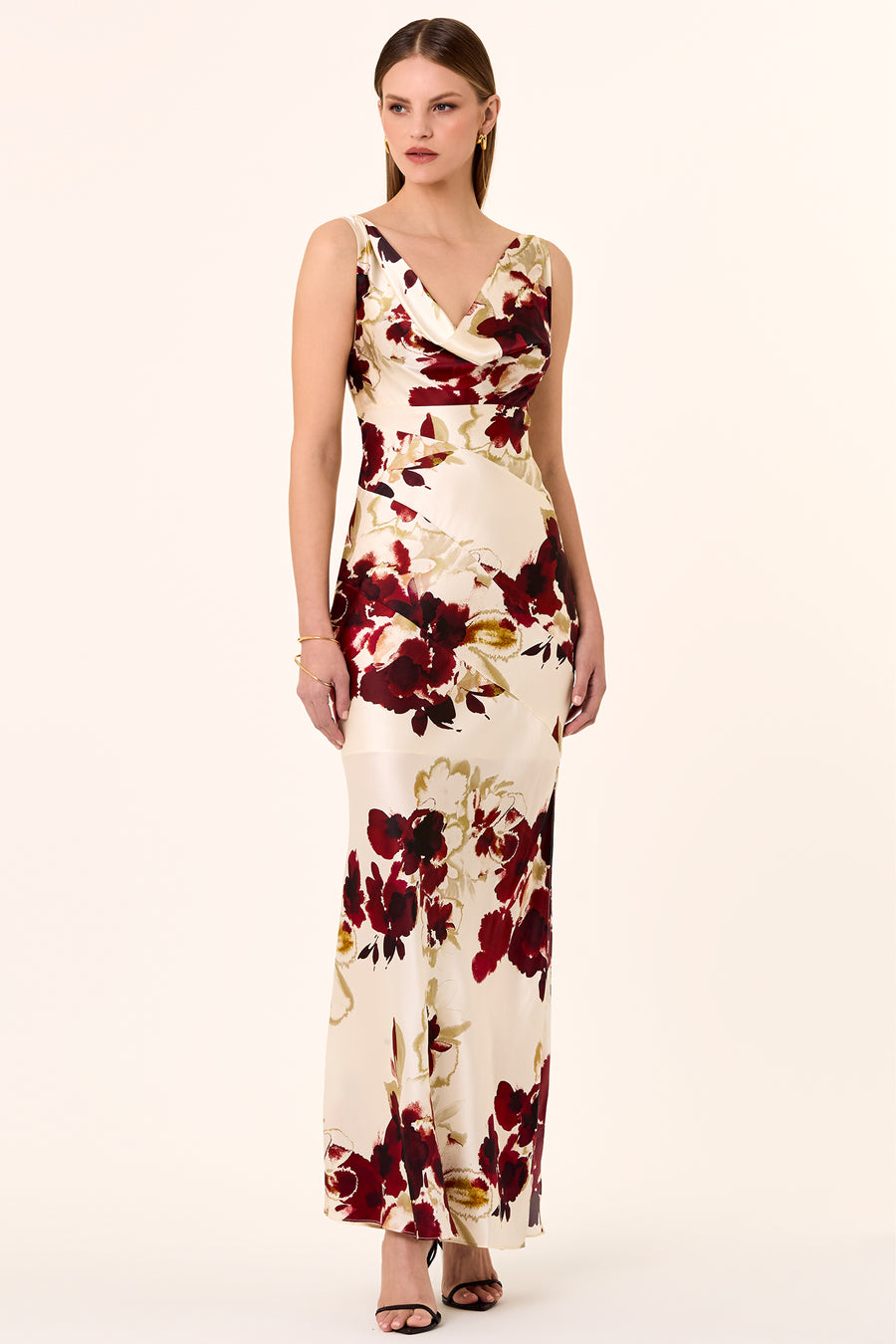 Sally Dress - Watercolour Floral Ivory