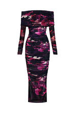 Oaklyn Dress - Blur Floral Magenta
