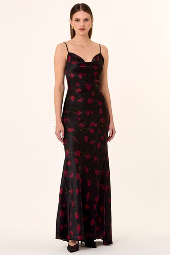 Ariel Gown - Poppy Floral Black