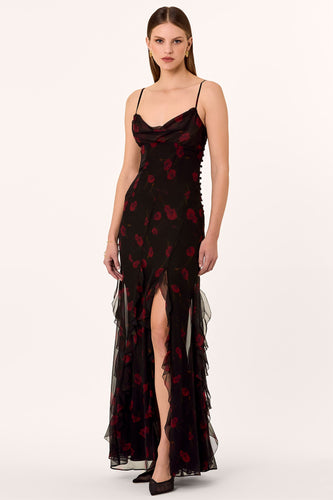 Kamila Gown - Poppy Floral Black