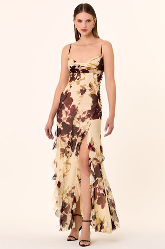 Kamila Gown - Watercolour Floral Ivory