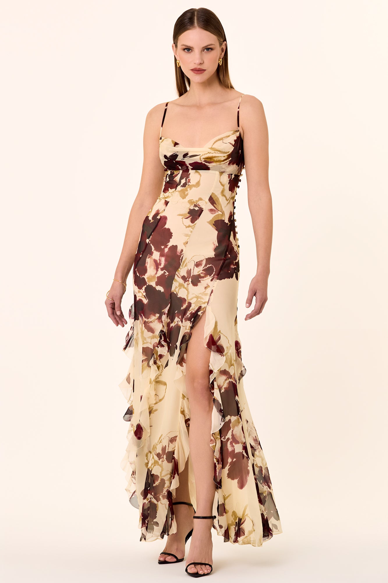 Kamila Gown - Watercolour Floral Ivory