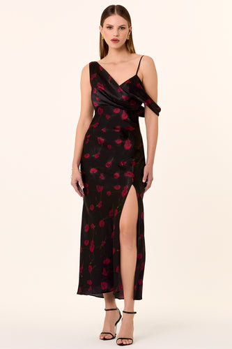 Finley Dress- Poppy Floral Black