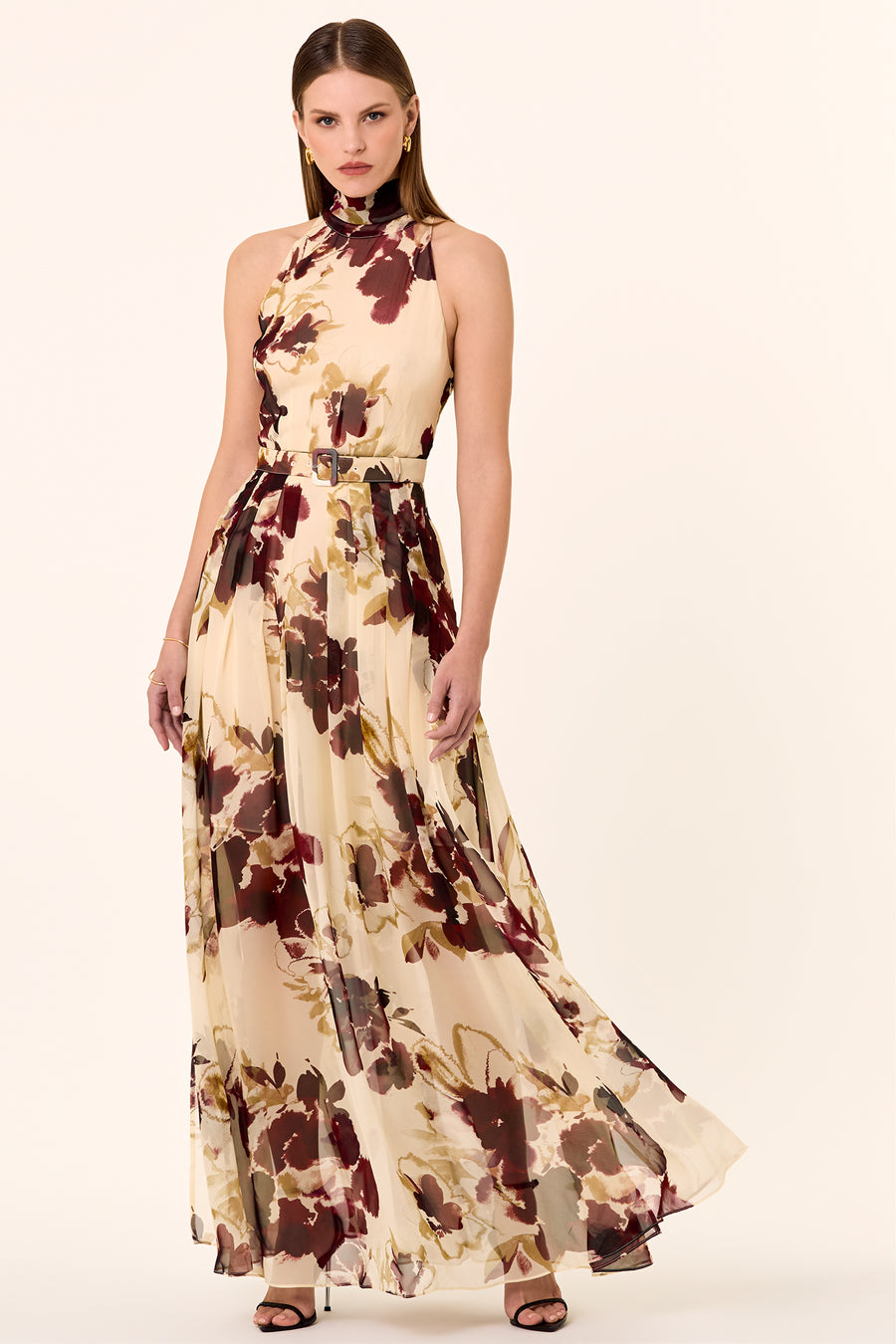 Lucia Dress - Watercolour Floral Ivory