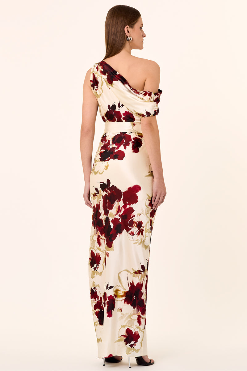 Halle Dress - Watercolour Floral Ivory