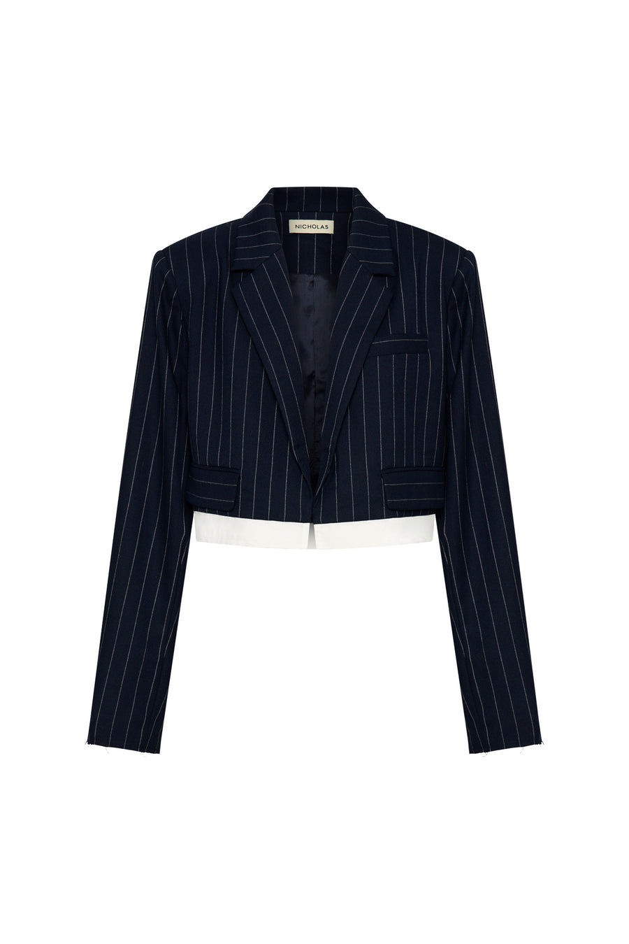 Delice Crop Blazer - Navy