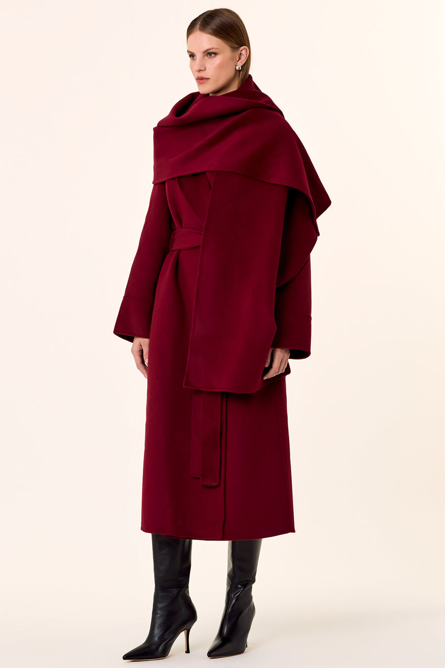 Candice Wool Coat - Dark Plum