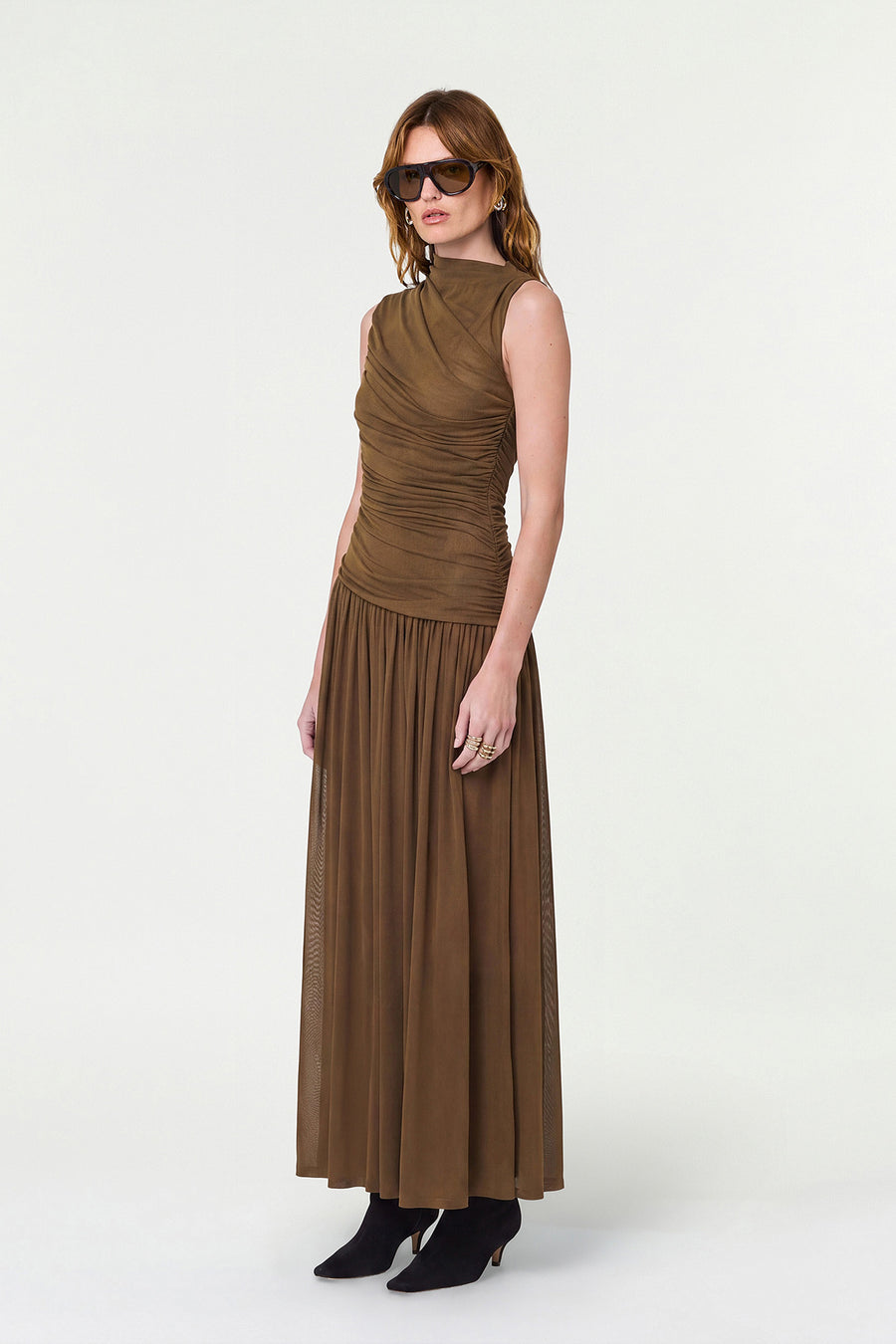 MISHA DRESS - OLIVE