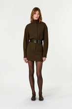 MARA DRESS - BARK GREEN