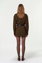 MARA DRESS - BARK GREEN