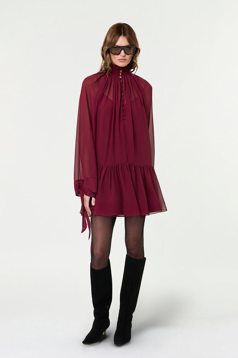 ELIZA DRESS - PLUM
